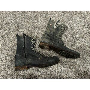 Women’s grotesque boots Grey Leather Suede Size 39 EUC